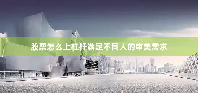 股票怎么上杠杆满足不同人的审美需求